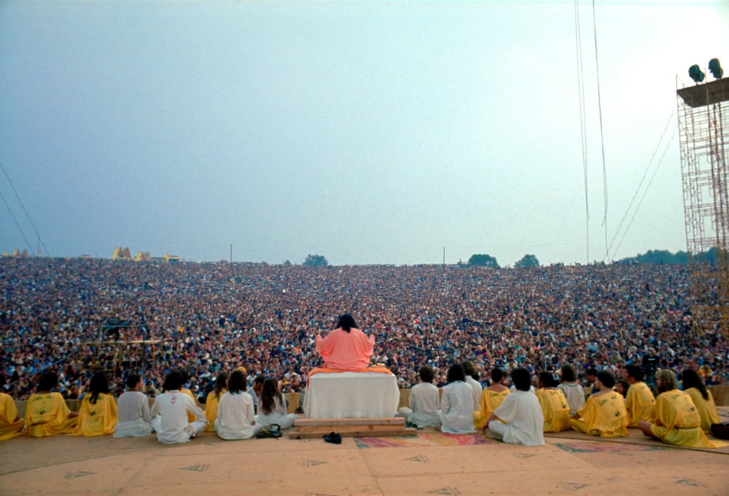 Swami Satchtananda, Woodstock (3 Days of Peace & Music), Bethel, NY, 1969.